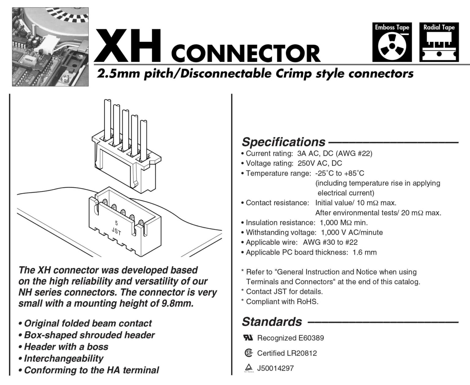 JST XHP2 Connector Unique Prints